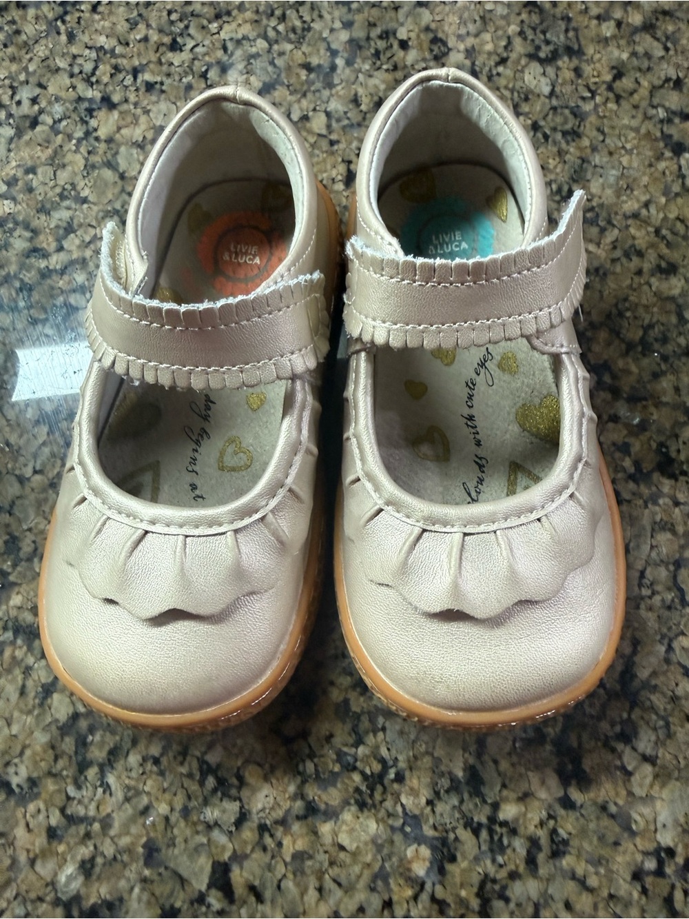 Livie & Luca Metallic Gold Mary Jane Shoes